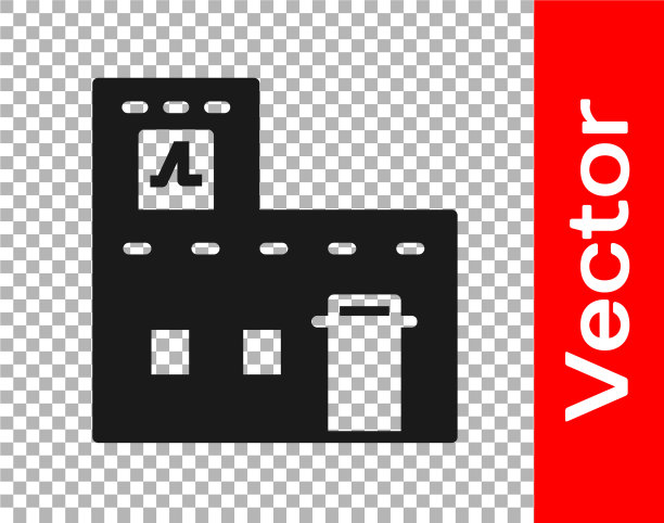 黑色传统墨西哥房子图标孤立图片下载