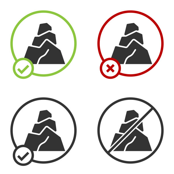 黑色的石头图标孤立在白色图片下载