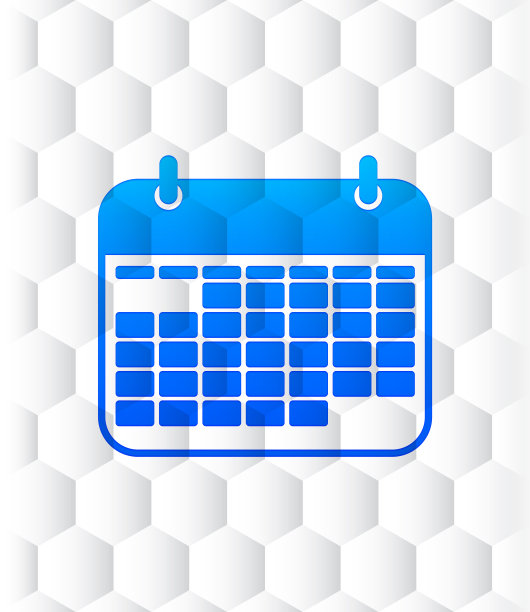 日历图标六边形无缝图案抽象白色背景图片下载