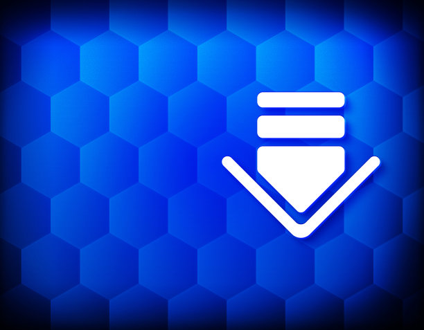 下载图标六边形创意抽象蓝色背景无缝六边形插画设计图片下载