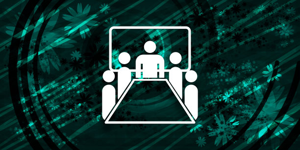 会议室图标花卉翠绿色横幅背景自然设计插图图片下载