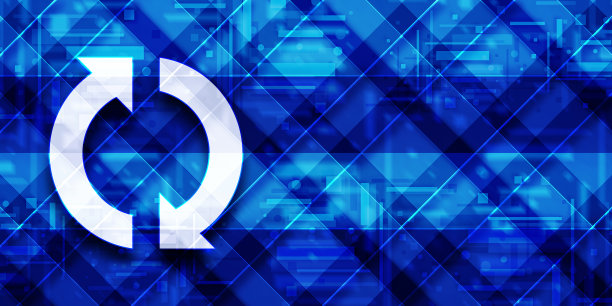 更新图标现代玻璃蓝色旗帜背景图案插图图片下载