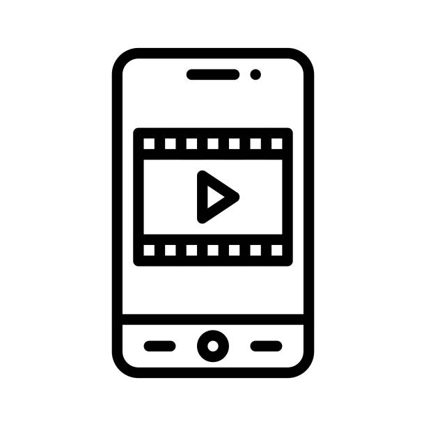 多媒体App图标，移动应用矢量图图片下载