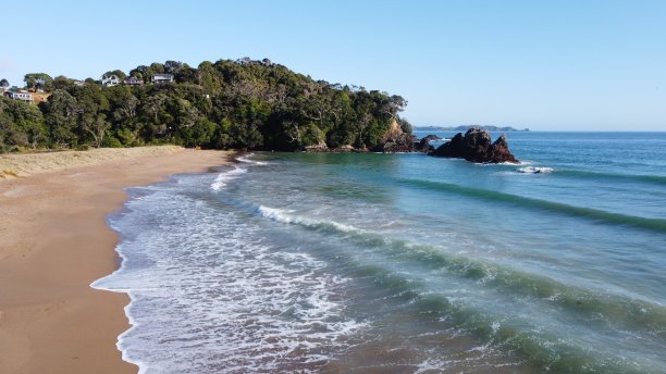 空中海滩照片新西兰图片下载