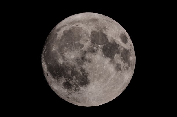 透过望远镜看到满月图片下载