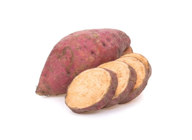 在白色背景上孤立的甘薯图片下载