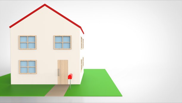 房子前面左3d渲染图片下载