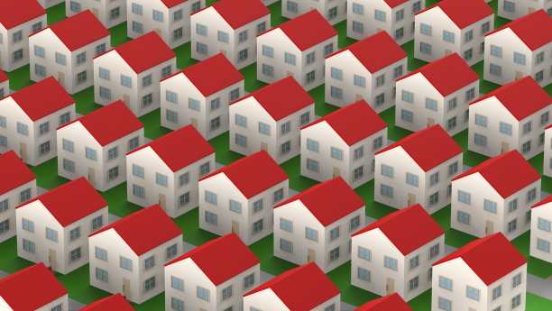 城镇特写3d渲染图片下载