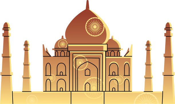 印度著名的寺庙和纪念碑图片下载