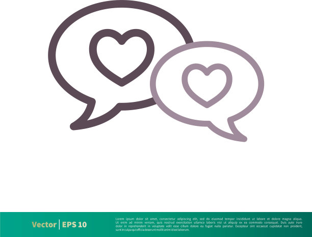 爱聊天图标logo模板设计eps 10图片下载