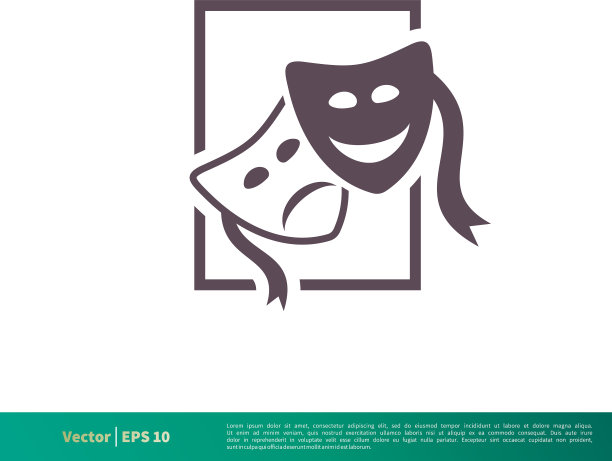 剧院图标标志模板设计eps 10图片下载