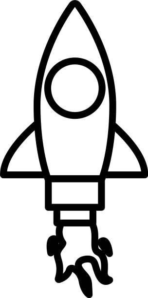 火箭发射器线条风格图标图片下载