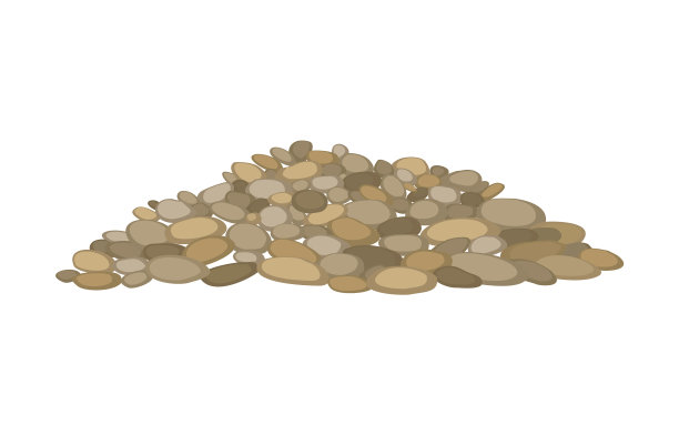 堆建筑材料堆砾石图片下载