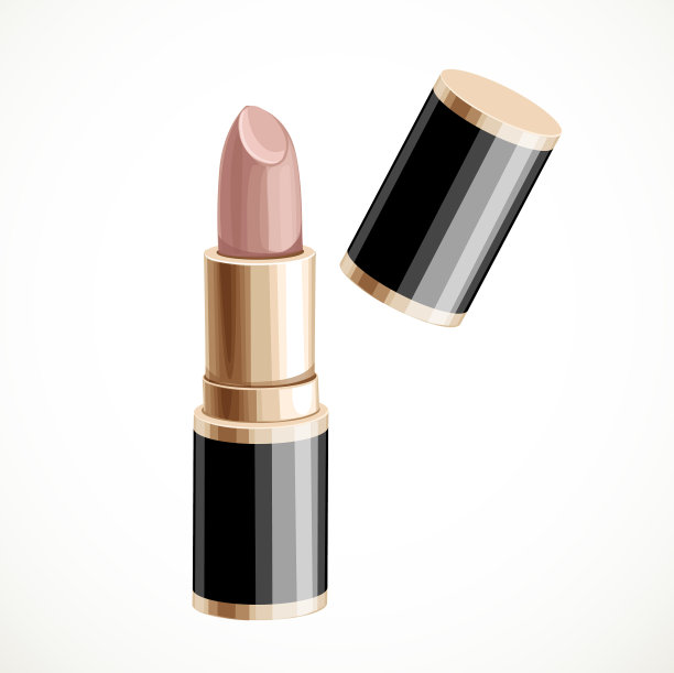 Bege口红孤立在白色背景图片下载