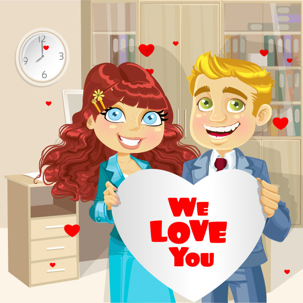 可爱的商人和女职员图片下载