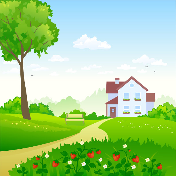 绿色的花园图片下载