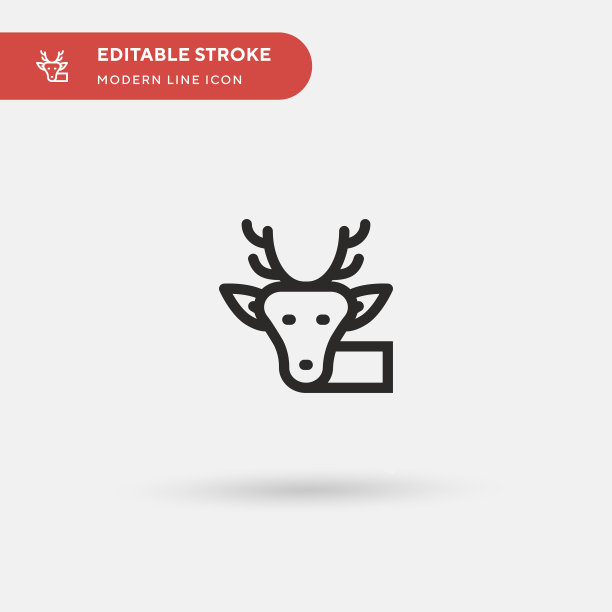 鹿简单的图标符号图片下载