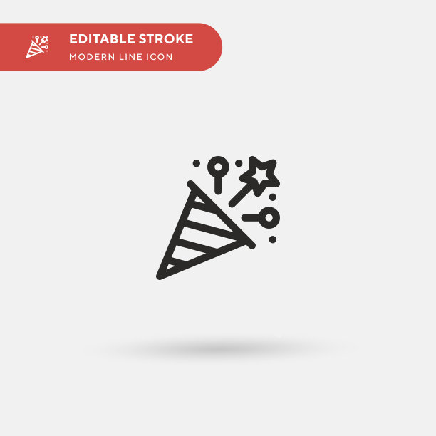 五彩纸屑简单的图标象征图片下载