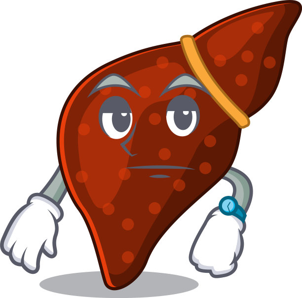 吉祥物设计人类肝硬化肝脏显示图片下载