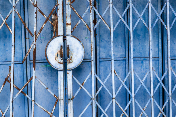 老店屋卷帘门大门马来西亚图片下载