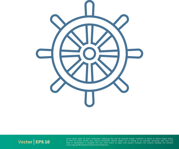 掌舵船舶航海图标标志模板设计图片下载
