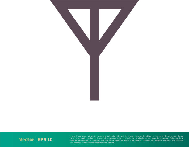 连接信号图标标识模板设计eps 10图片下载