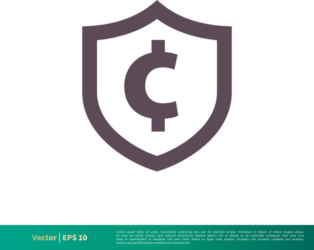 分钱盾图标标志设计eps 10模板图片下载