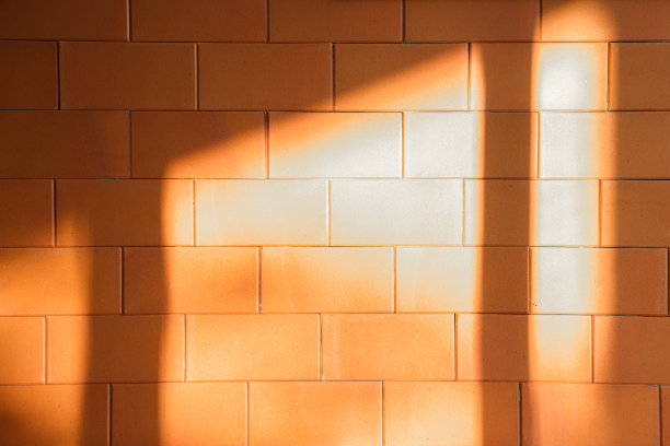 红砖墙上的影子图片下载