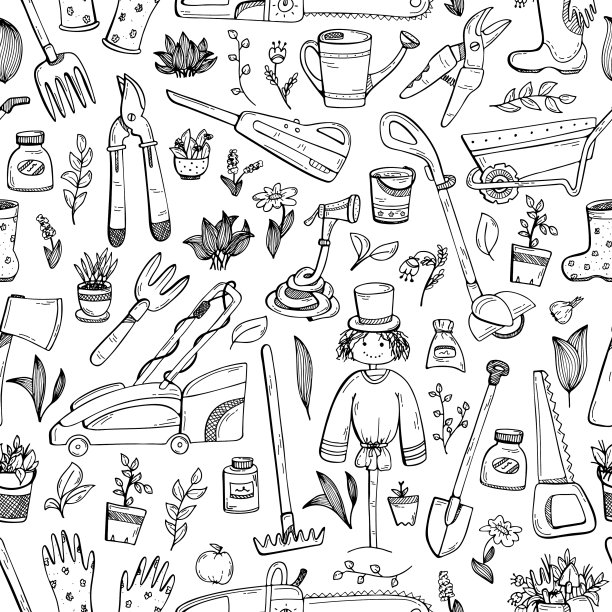 无缝图案与手绘涂鸦关于一个图片下载