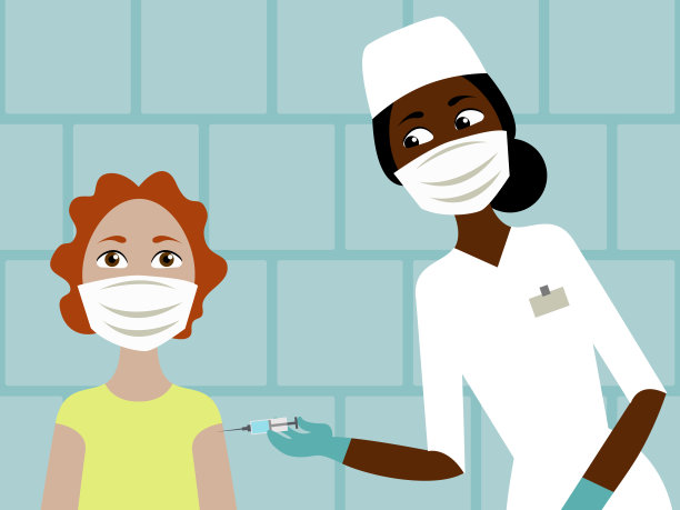 医生给病人注射冠状病毒疫苗素材图片