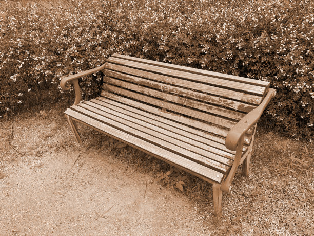 公园里的旧长凳。图片下载