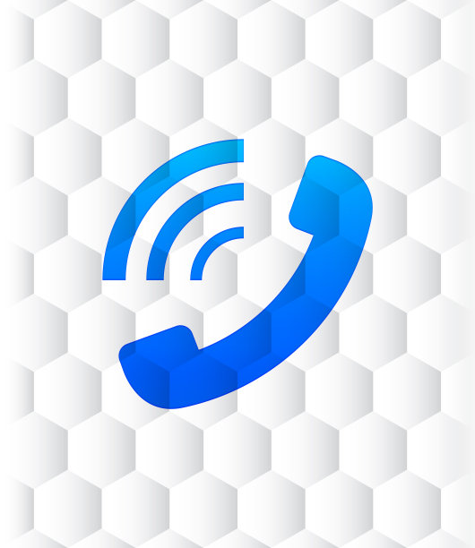 电话铃声图标六边形无缝图案抽象白色背景图片下载