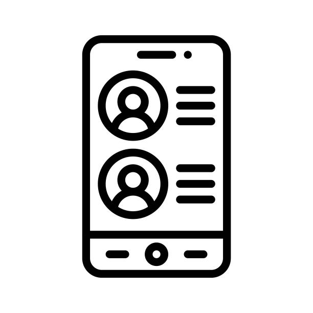 消息应用程序图标，移动应用程序矢量插图图片下载