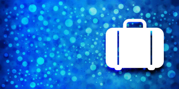 包图标特别光滑的散景蓝色旗帜背景闪闪发光的插图图片下载