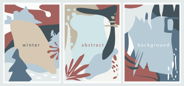 背景、框架、卡片、横幅、邀请、社交媒体故事等模板。一套矢量插图。时尚的风格。图片下载