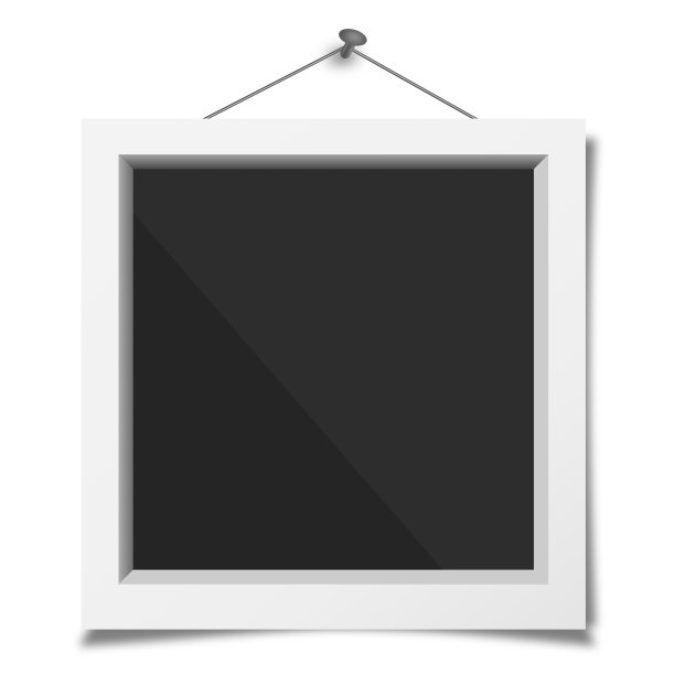 白色背景上的空白相框。图片下载