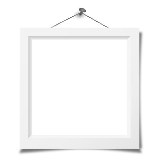 白色背景上的空白相框。图片下载