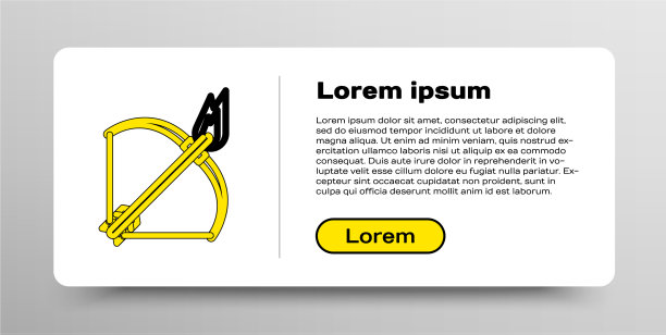 线弓和火箭图标孤立在白色图片下载