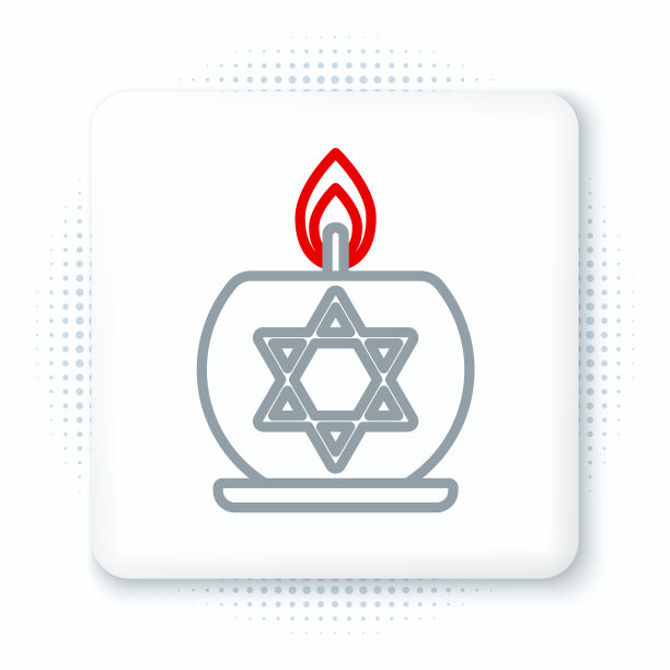 烛台上用星星衬着燃烧的蜡烛图片下载