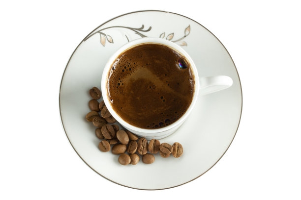 传统土耳其咖啡和咖啡豆图片下载