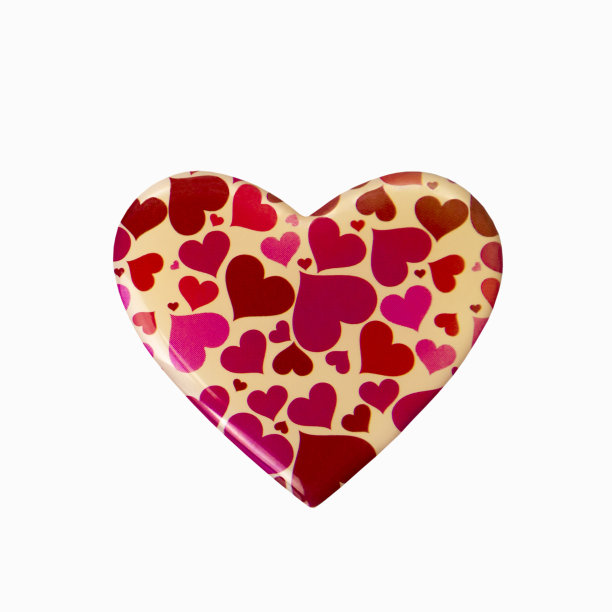 隔离粉红色的心图片下载