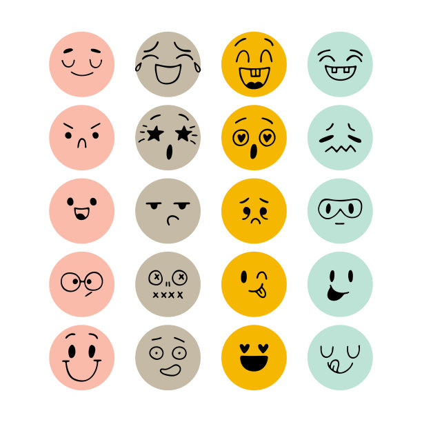 设置手绘的滑稽笑脸素描图片下载