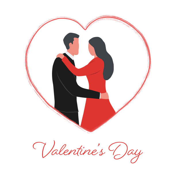 情人节说明。一对恩爱的情侣拥抱图片下载