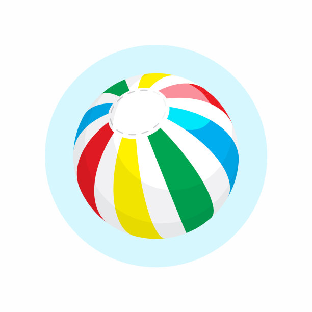 沙滩球图标彩色球图片下载