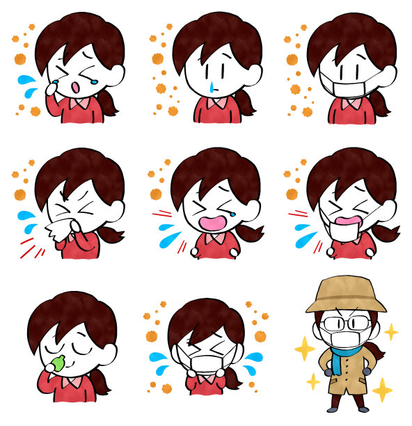 患有花粉热的妇女图片下载