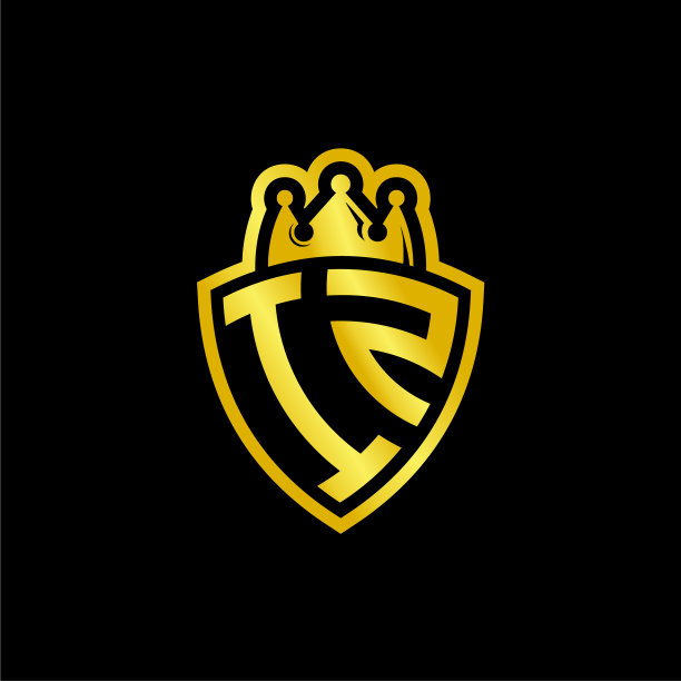 徽标以盾牌和皇冠的风格图片下载