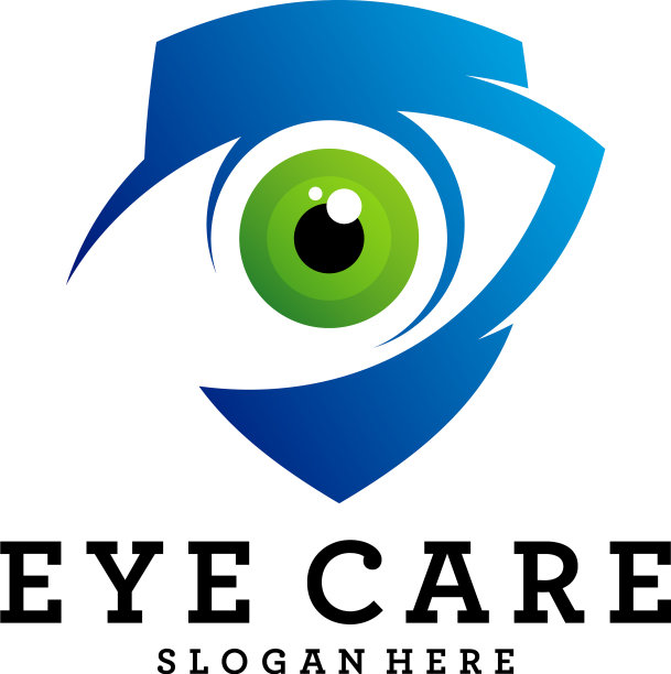 盾眼概念logo设计眼护理模板图片下载