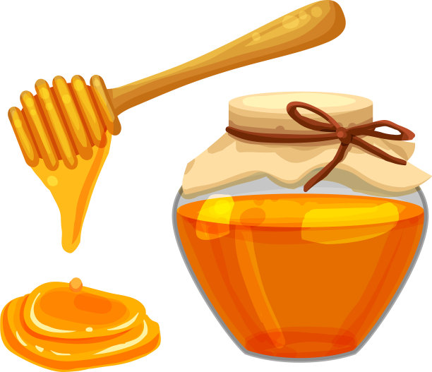 蜂蜜罐从木棒上滴下来图片下载