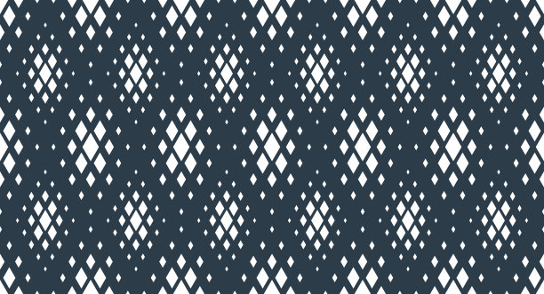 菱形无缝几何矢量图案，菱形简洁的黑白壁纸背景，规则的瓷砖图案。图片下载