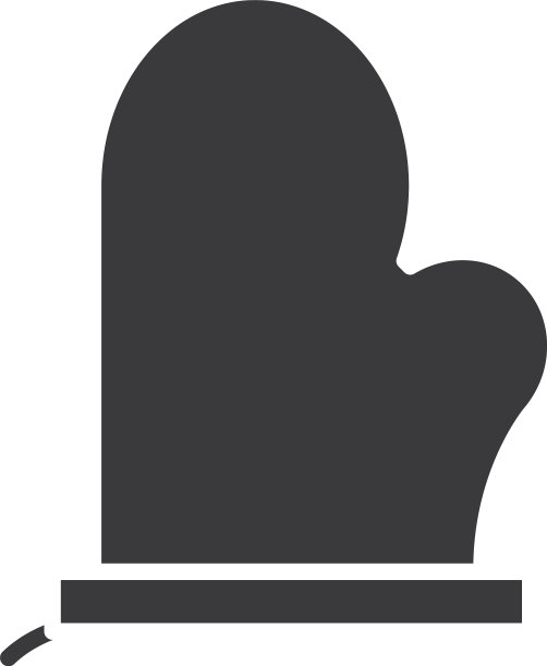 烹饪手套图标剪影风格图片下载